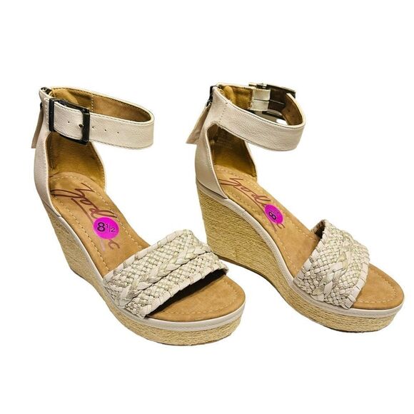 ZODIAC Women's, Sabeen Sandal Platform Off White Cork Wedges Strap Size 8.5 NWT - Picture 1 of 9